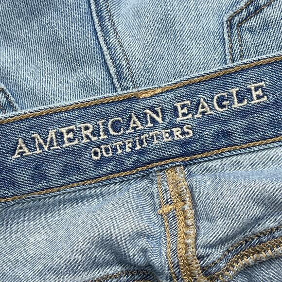 American Eagle Mom Ripped Jeans Womens Size 2 Blue Medium Wash Denim High Rise - Picture 3 of 6